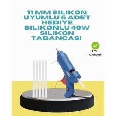 40W Sıcak Silikon Tabancası + 5 Silikon Çubuk Hediye | Hobi & Ev Tamir Seti