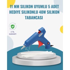 Pratik 40W Sıcak Silikon Tabancası + 5 Silikon Hediye