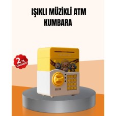 Altın Sesli Elektronik Kumbara - ATM Tasarımlı Güvenli Biriktirme Kutusu