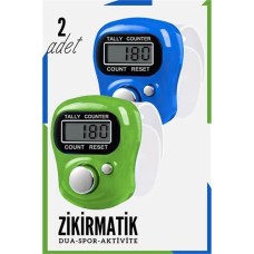Dijital Parmak Zikirmatik Sayaç 2'li Set Sıfırlanabilir 5 Haneli LCD Ekran