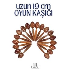 Geleneksel Türk Uzun Oyun Kaşığı Seti 14 Parça Ahşap