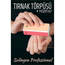 4 Yüzlü Profesyonel Tırnak Törpüsü ve Parlatma Bloğu - Solingen Çelik