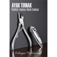 Merys Solingen Keskin Batık Tırnak Makası Seti ✨ Profesyonel Pedikür Aleti