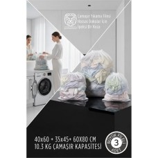Giysi Koruma İnovasyonu - 3'lü Yıkama Filesi Seti