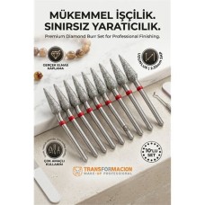 266/040R Ultra Hassas Elmas Freze Ucu Seti - Kuru Manikür ve Gravür