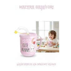 Çocuklar İçin Pratik Pipetli Su Bardağı - 350 Ml