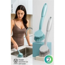 Ergonomik Çizmez Mutfak Temizlik Fırçası Seti - 2'li