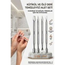 Profesyonel Çelik Manikür-Pedikür Seti - Tırnak Bakım ve Temizleme Aleti