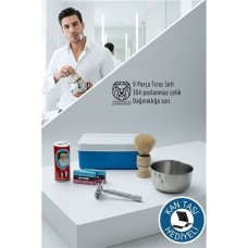 9 Parça Premium Geleneksel Tıraş Seti - Şıklık ve Kalite Bir Arada
