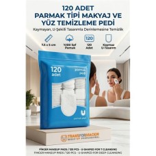 3'LÜ 120 Parmak Tipi Makyaj Temizleme Pedi - Yüz ve Tonik Pamuğu