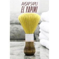 El Yapımı Doğal Kil Tıraş Fırçası - Organik Kıl ve Ahşap Sap