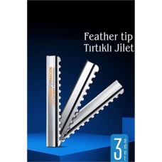 Profesyonel Tırtıklı Ustura Jileti Seti - 3 Adet Hassas Kuaför Bıçağı ✂️