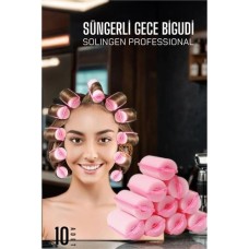 Süngerli Gece Bigudisi 3 Cm - 10 Adet Sıcak Fön Seti