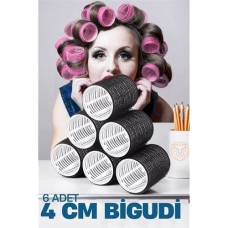 4 cm Profesyonel Bukle Bigudisi 6'lı Set - Saç Şekillendirme Rulosu