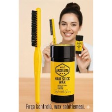 Profesyonel Topuz Fırçası ve Stick Wax Seti - Kolay Şekillendirme Sihirli Saç Topuz Seti