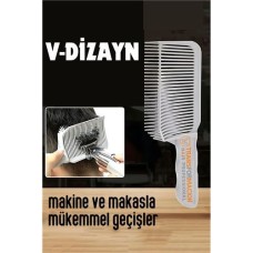 Premium Kavisli Kontur Kesim Tarağı | Profesyonel Kuaför Dizayn