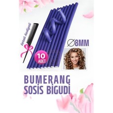 Profesyonel 8mm Bigudi Seti 10'lu Kalın Bukle Maşası