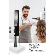 Profesyonel Saç Kesim Tarağı - Krepe Ayırma ve Şekillendirme Tarağı