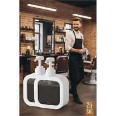 Modern Pompalı Sıvı Sabun Dispenseri - 2 Li Set