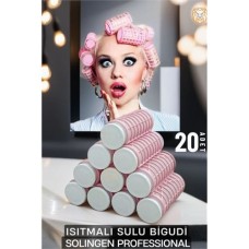 ✨ Isıtmalı Sulu Bigudi Seti 2.5 cm 20 Adet - Profesyonel Saç Şekillendirme