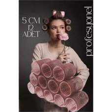 Profesyonel 12'li Set 5 cm Bigudi Saç Bigudisi - Kolay Kullanımlı Bukle Yapıcı