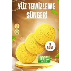 🌿 Organik Bambulu 3'lü Makyaj Temizleme Pedi Seti - Doğal Selüloz Cilt Süngeri