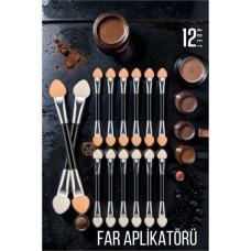 Profesyonel Far Aplikatör Seti 12'li - Göz Makyaj Çubukları
