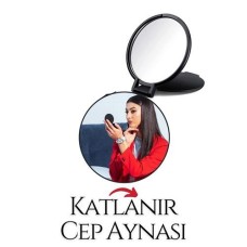 Katlanır Cep Aynası | Mini Makyaj Aynası Taşınabilir