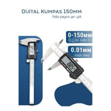Hassas Karbon Fiber Dijital Kumpas 150Mm LCD Ekran