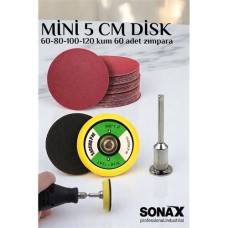 Mini Cırt Zımpara Seti 5 cm – 60 Adet Gravür ve Matkap Diski