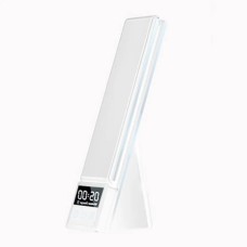 LED Işıklı Katlanabilir Masa Lambası - 15W Kablosuz Şarj & Dijital Saat