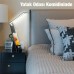 LED Işıklı Katlanabilir Masa Lambası - 15W Kablosuz Şarj & Dijital Saat