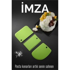 3'lü Pastacılık Seti - Hamur Tesviye ve Şekillendirme Aparatı