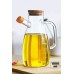 Doğal Bambu Kapaklı Cam Yağdanlık - 500 ml