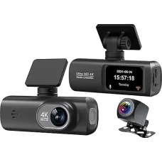 4K Ultra HD Çift Yönlü Dash Cam - Ön 4K Arka 1080P WiFi Araç Kamerası