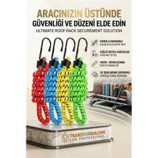 Paslanmaz Kancalı 2'li ve 4'lü Bagaj Lastiği Seti - Esnek ve Dayanıklı