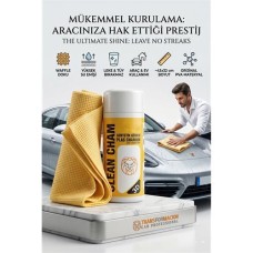 Pro Sentetik Güderi: Iz Birakmaz Waffle Desenli Araç Kurulama Bezi