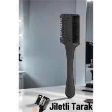 ✨ Profesyonel Saç Kesim Tarağı – Kırık Uçlar ve Katlı Kesim İçin Jiletli Tarak