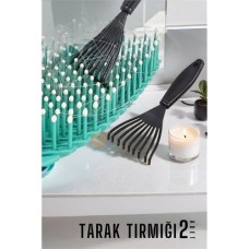 Mini Tarak Temizleyici Tırmık Seti 2'li - Saç Fırçası ve Taraklar İçin Pratik Temizlik Aracı