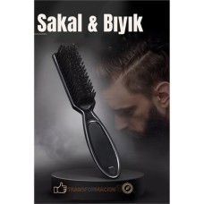 Premium Sakal Tarama Fırçası – Doğal Kıllar ile Kusursuz Şekillendirme