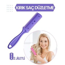 Profesyonel Çift Jiletli Saç İnceltme ve Kırık Uç Düzeltme Tarağı