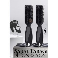 Profesyonel Sakal Tarama Fırçası Seti 2'li - Doğal Kıllı Sakal Bakımı