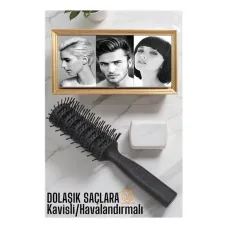 Nano Dolaşık Çözücü Kavisli Saç Tarağı - Havalandırmalı