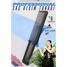 Premium Kompakt Saç Kesim ve Şekillendirme Tarağı Siyah