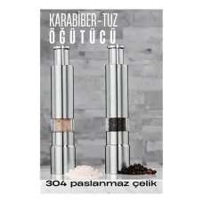 Profesyonel 304 Paslanmaz Çelik Manuel Karabiber Tuz Öğütücü