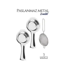 Cabrera Design 3'lü Metal Çay Süzgeç Seti