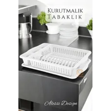 Alessi Beyaz Bulaşık Durulama Sepeti Tabaklık Kurutmalık