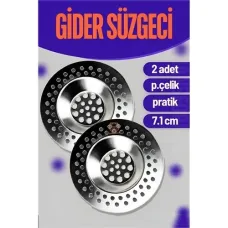 Premium Paslanmaz Çelik Mutfak Lavabo Süzgeci 2'li Set