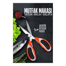 Profesyonel Turk Mutfak Makası - Tavuk, Balık ve Salata Kesimi İçin Çok Amaçlı Bıçak