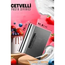 Profesyonel Pasta Spatulası - Hamur Sıyırıcı & Ölçü Cetvelli
